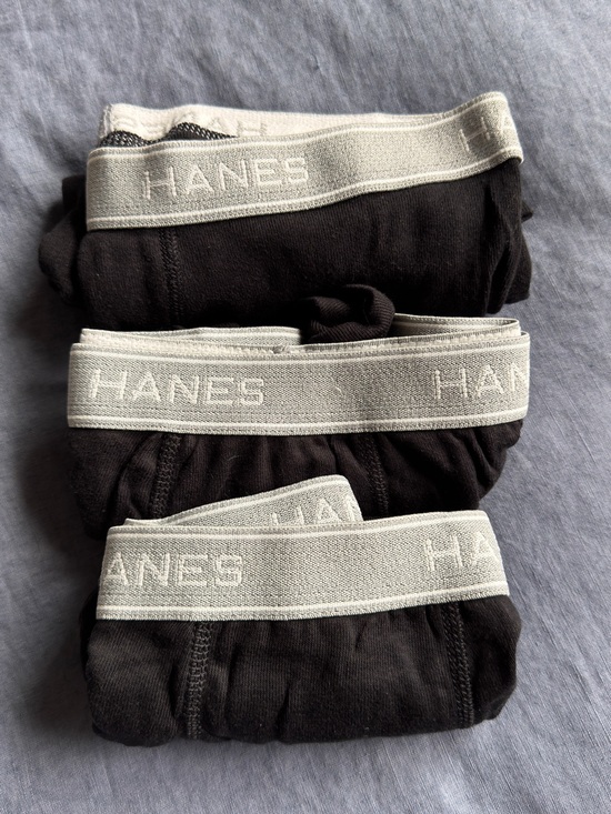 Hanes Other - Hanes Black Boxer Briefs with Light Gray Waistbands - 3 Pack
